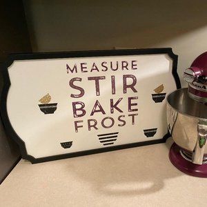 Black Framed "Custom" Bakers sign